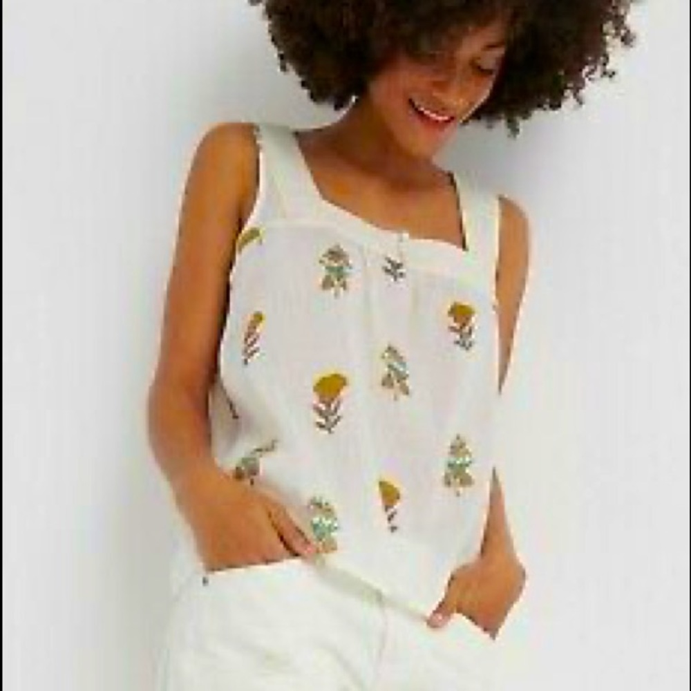 Lucky Brand floral tank blouse